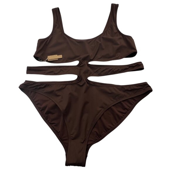 SKIMS Swim Tank Monokini Cocoa 4X - Picture 2 of 12